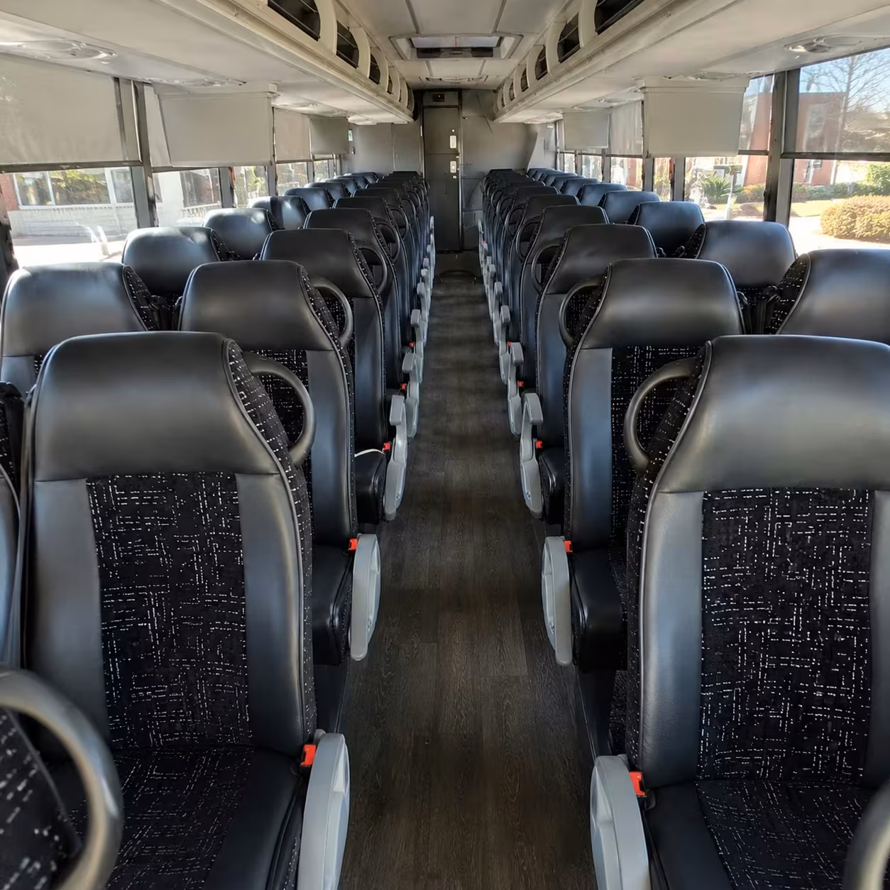 56 passenger charter bus inside