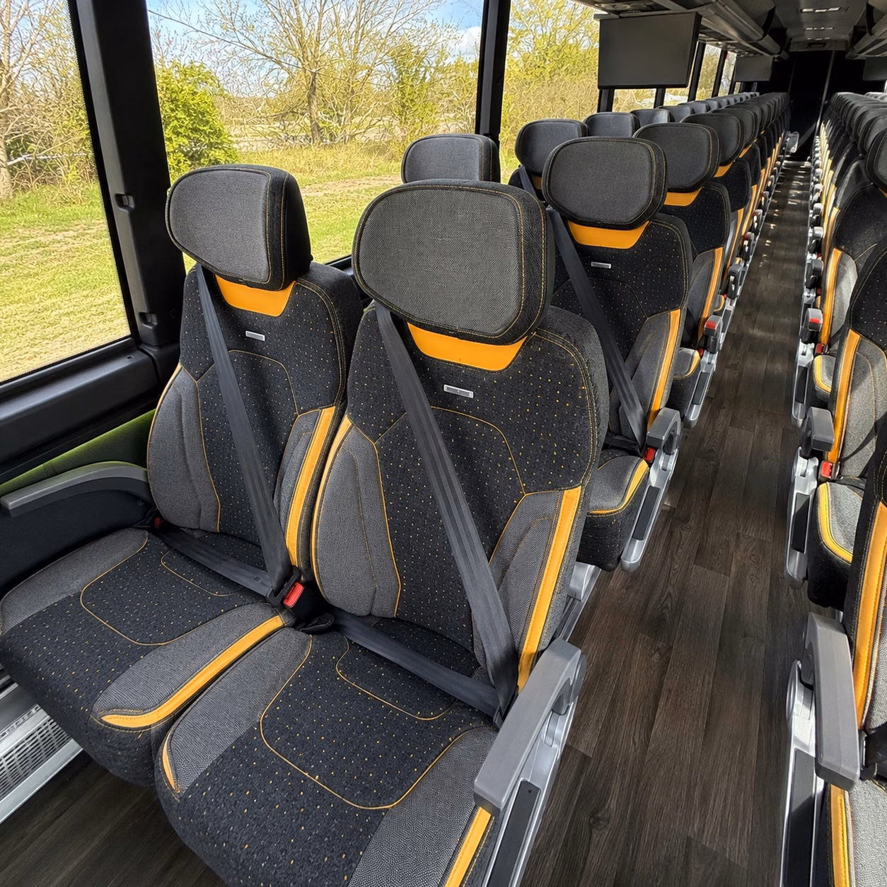 fargo charter bus rental inside